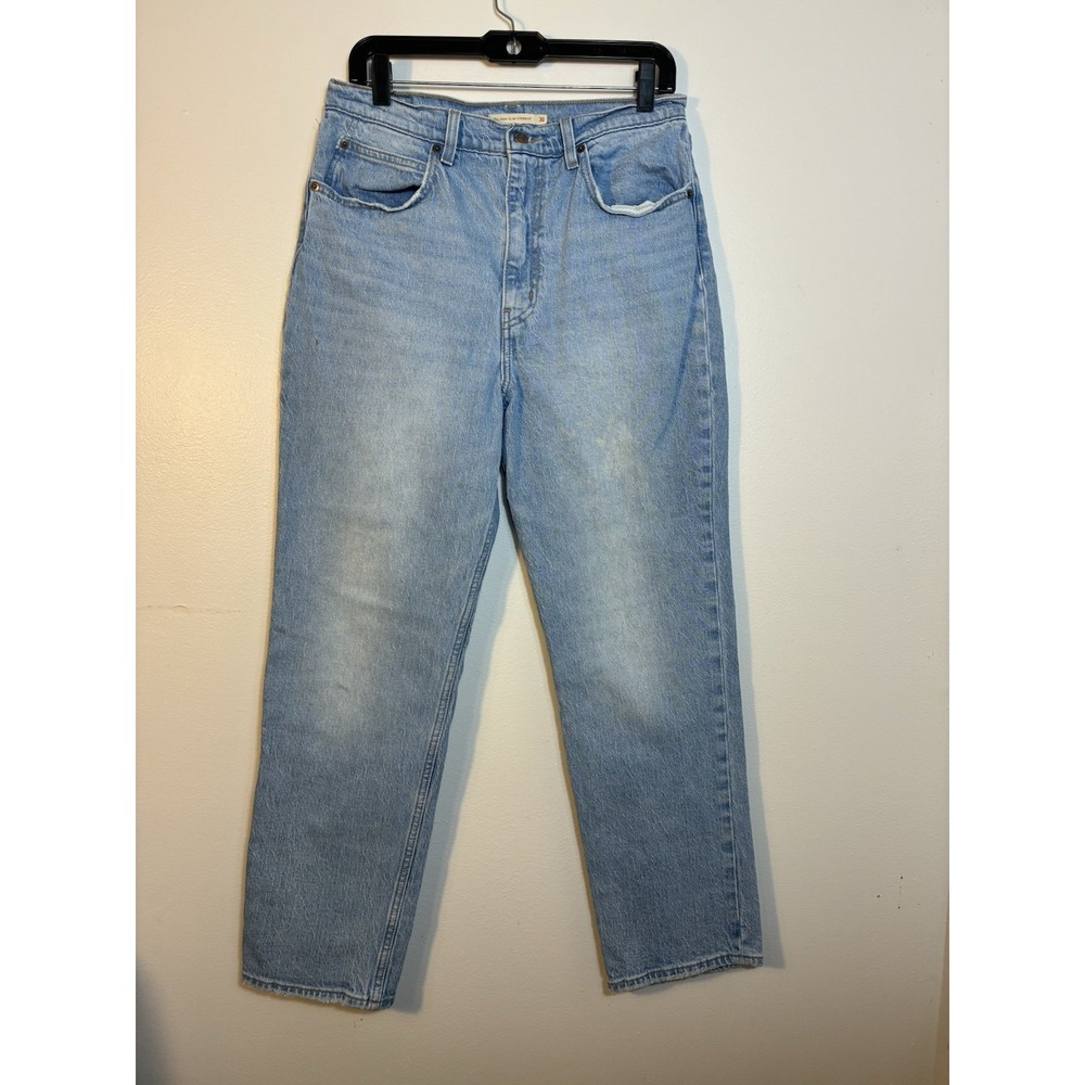 Levi 70 High Slim Straight Jeans Some A Sz 30 Mid Wash Denim‎ Big E Y2K 90's